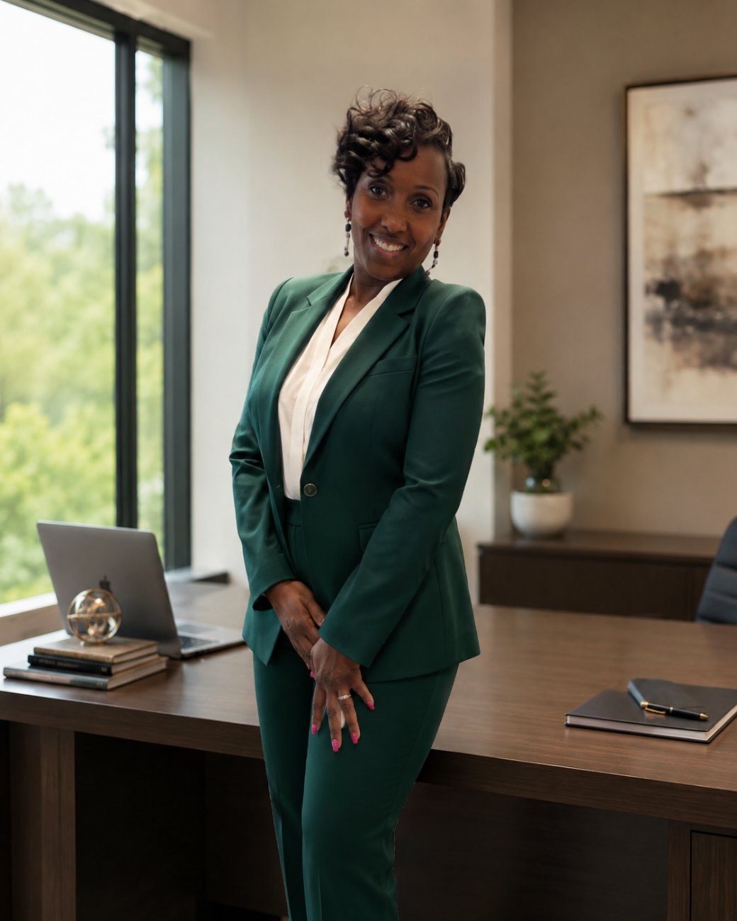 Teresa Hawthorne — Coach Tee, in her office
